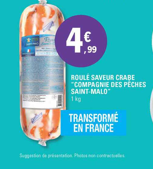 roulé saveur crabe "compagnie des pêches saint-malo"