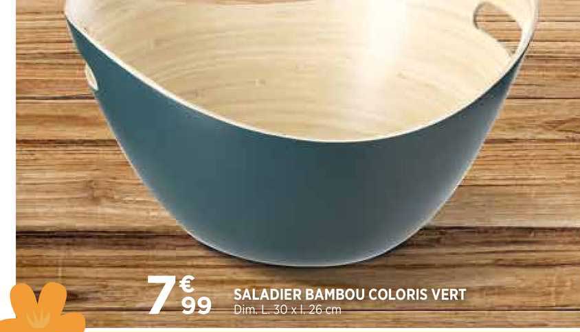 Saladier Bambou Coloris Vert