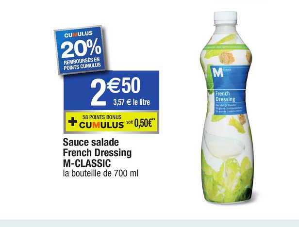 sauce salade french dressing m-classic