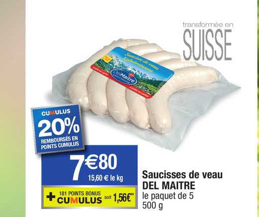 saucisses de veau del maître
