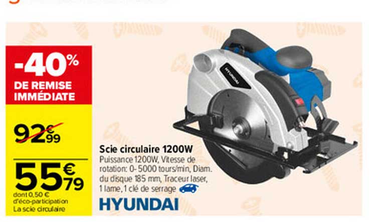 scie circulaire 1200w hyundai