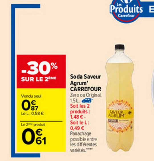 soda saveur agrum' carrefour