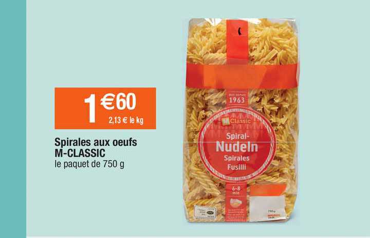 spirales aux oeufs m-classic