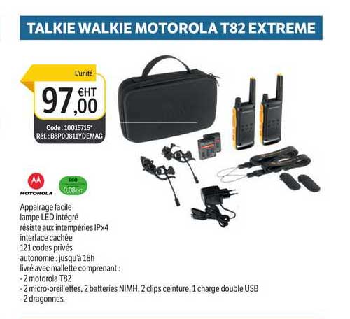 talkie walkie motorola t82 extrême