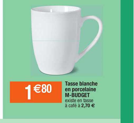 tasse blanche en porcelaine m-budget