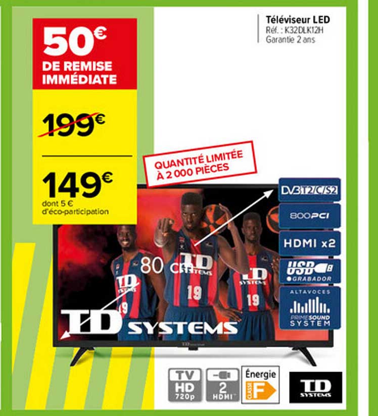 téléviseur led td systems