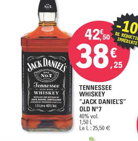 tennessee whiskey "jack daniel's" old n° 7