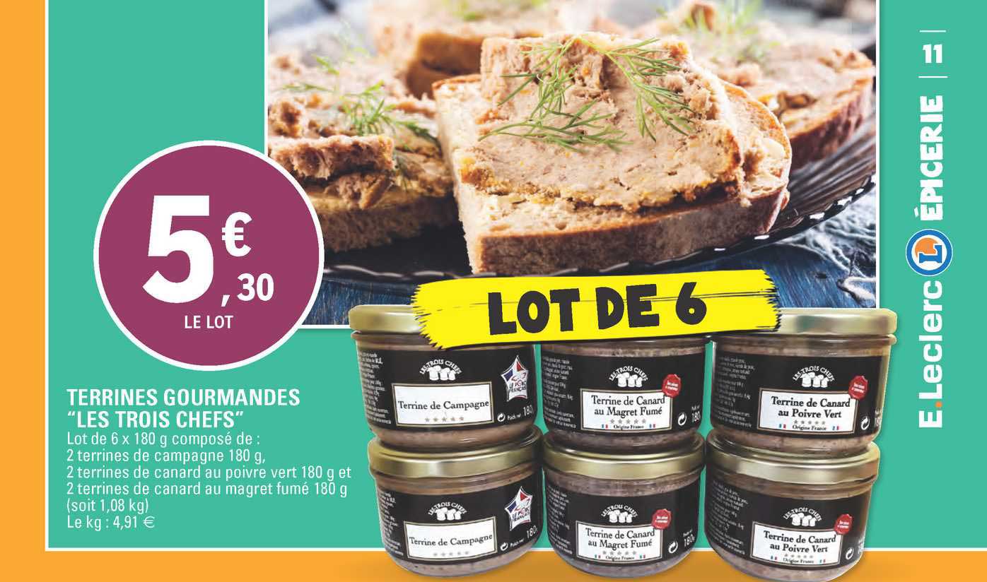 terrines gourmandes les trois chefs
