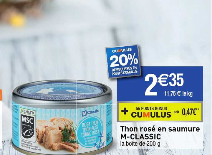 Thon Rosé En Saumure M-classic