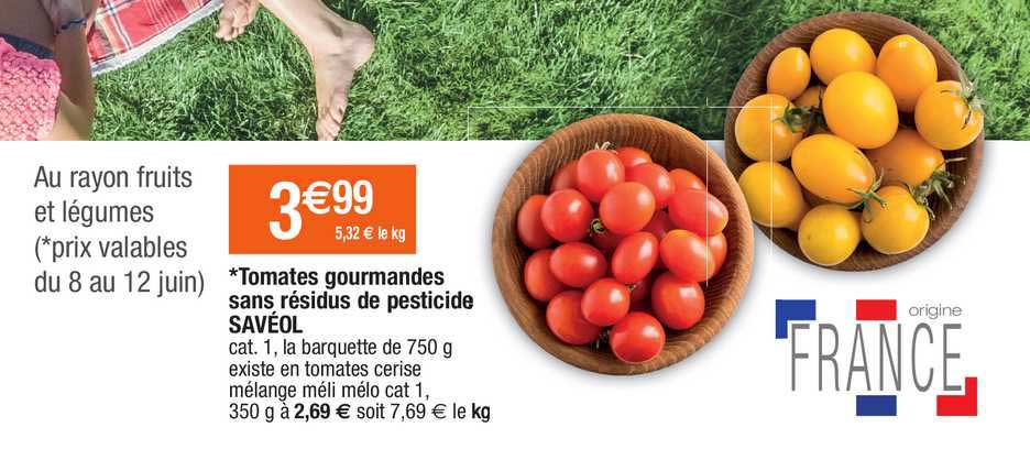tomates gourmandes sans résidus de pesticide savéol