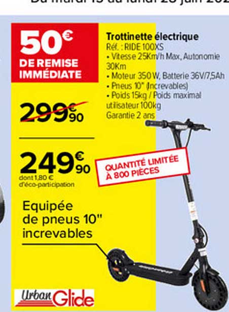 trottinette électrique urban glide