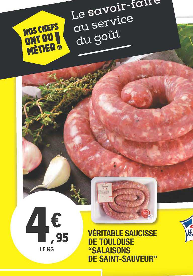 véritable saucisse de toulouse "salaisons de saint-saveur"