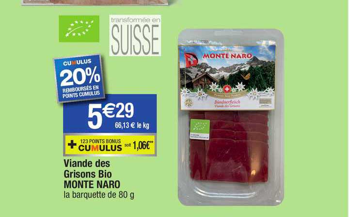 viande des grisons bio monte naro