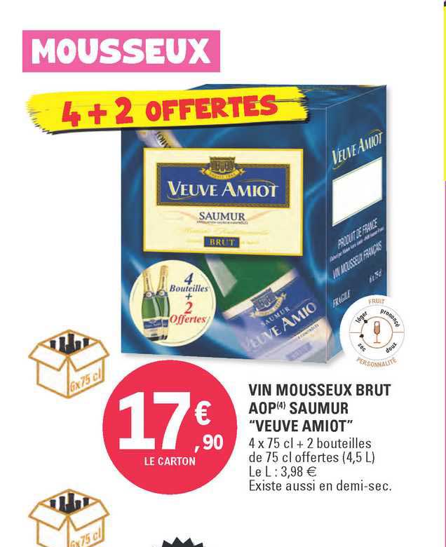 Vin Mousseux Brut Aop Saumur "veuve Amiot"