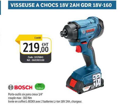 visseuse à chocs 18v 2ah gdr 18v-160 bosch