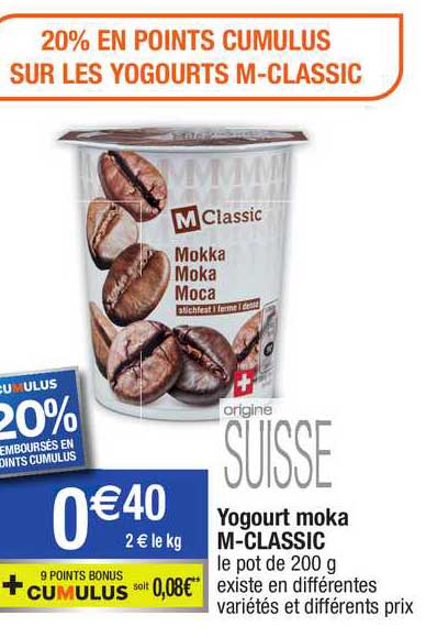yogourt moka m-classic