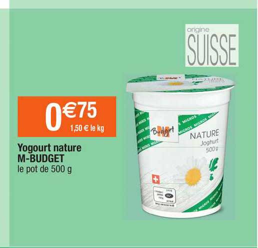 yogourt nature m-budget