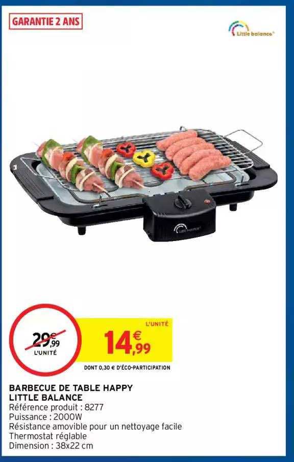 barbecue de table happy little balance