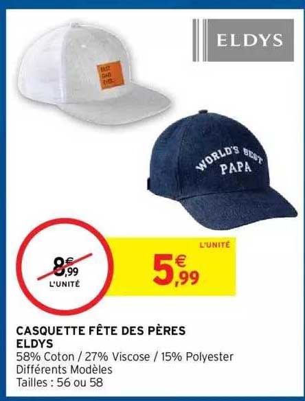 casquette fête des pères eldys