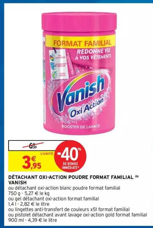 détachant oxi-action poudre format familial vanish