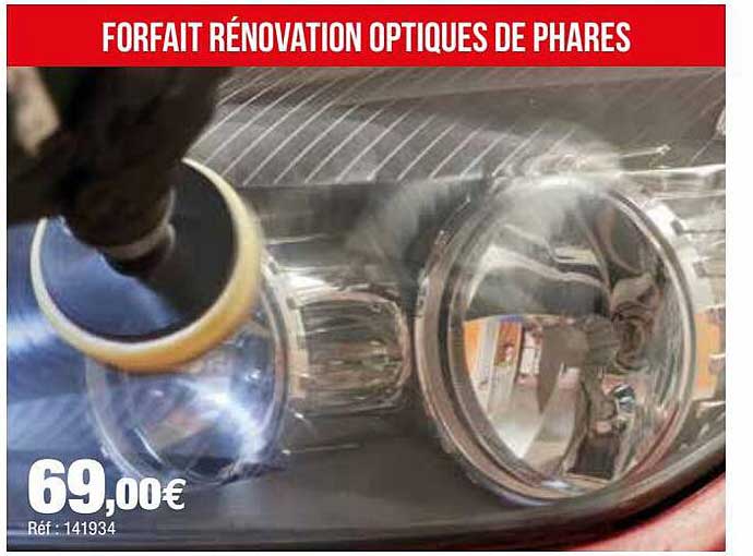 forfait rénovation optiques de phares