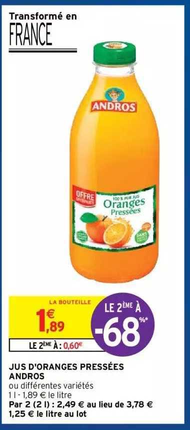 jus d'oranges pressées andros