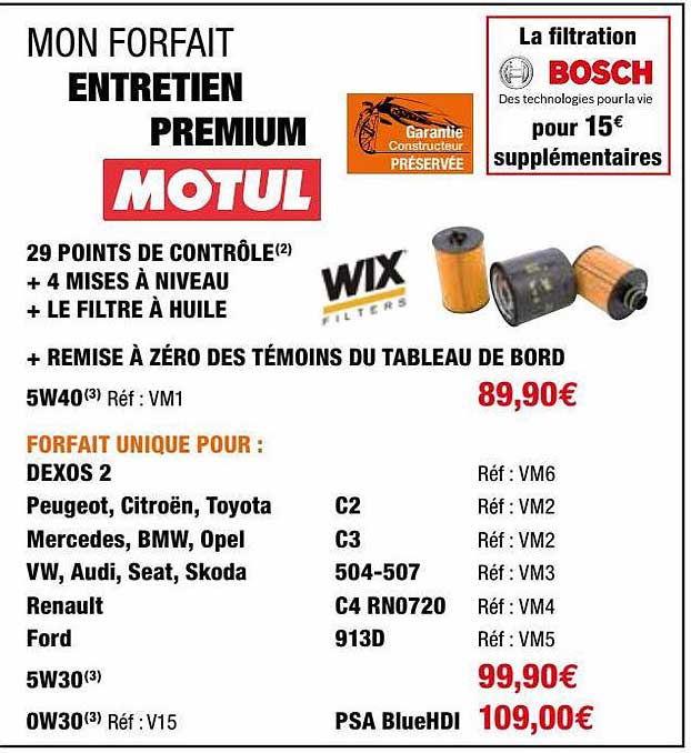 mon forfait entretien premium motul