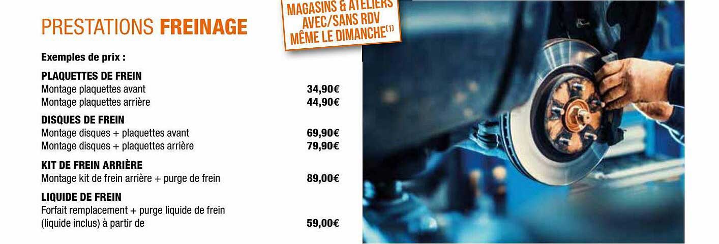 prestations freinage