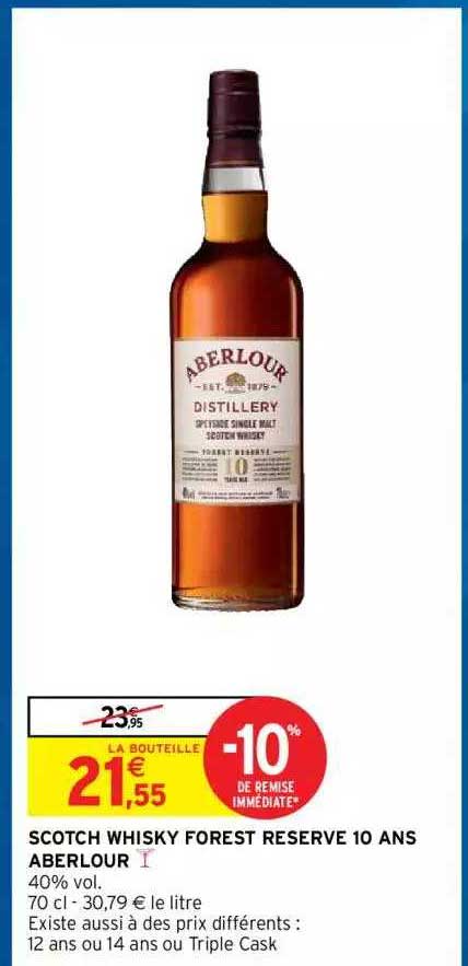 scotch whisky forest réserve 10 ans aberlour