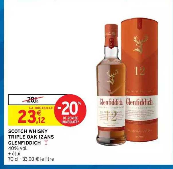 scotch whisky triple oak 12 ans glenfiddich