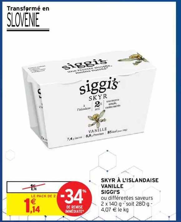 Skyr à L'islandaise Vanille Siggi's
