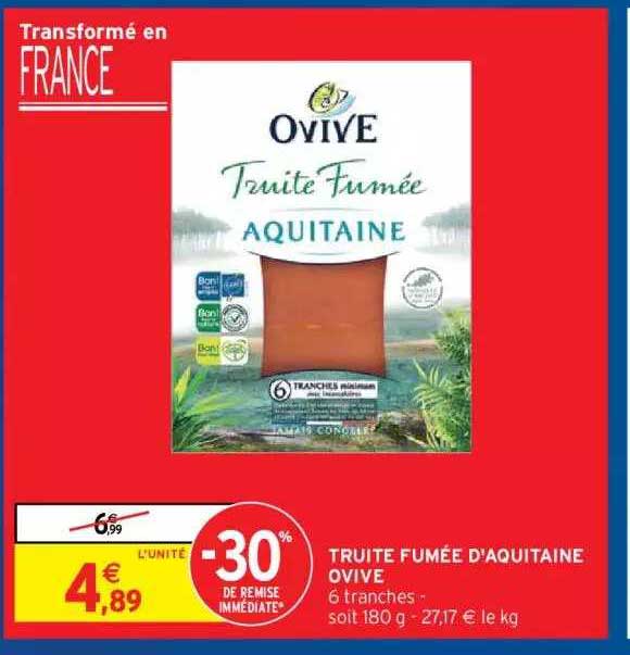 truite fumée d'aquitaine ovive
