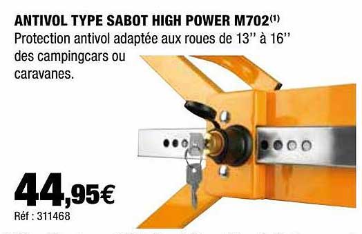 antivol type sabot high power m702
