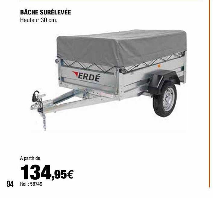 bâche surélevée erdé