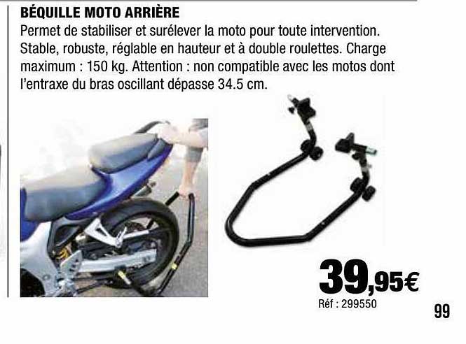 béquille moto arrière