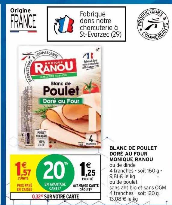 blanc de poulet doré au four monique ranou