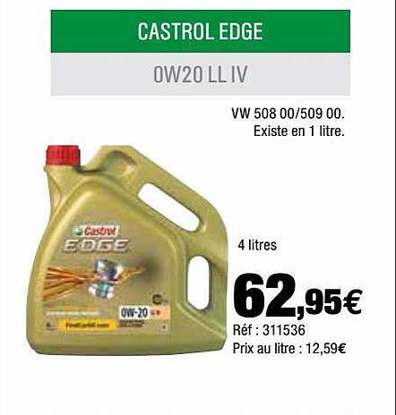castrol edge 0w20 ll iv vw 508 00-509 00