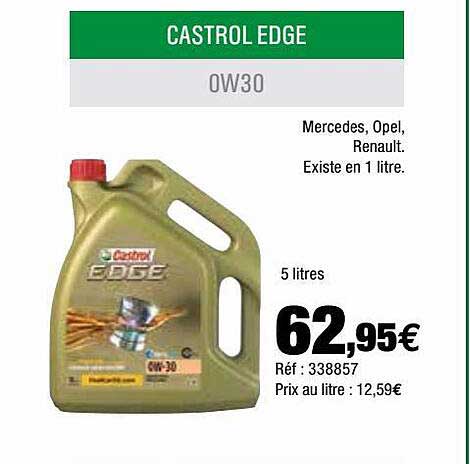 castrol edge 0w30 mercedes, opel, renault