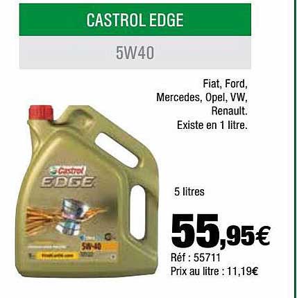 castrol edge 5w40 fiat, ford, mercedes, opel, vw, renault