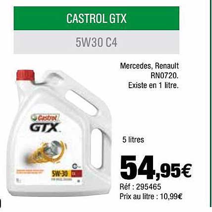 castrol gtx 5w30 c4 mercedes, renault, rn0720