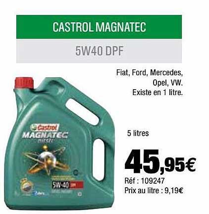 castrol magnatec 5w40 dpf fiat, ford, mercedes, opel, vw