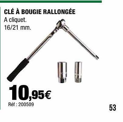 clé à bougie rallongée