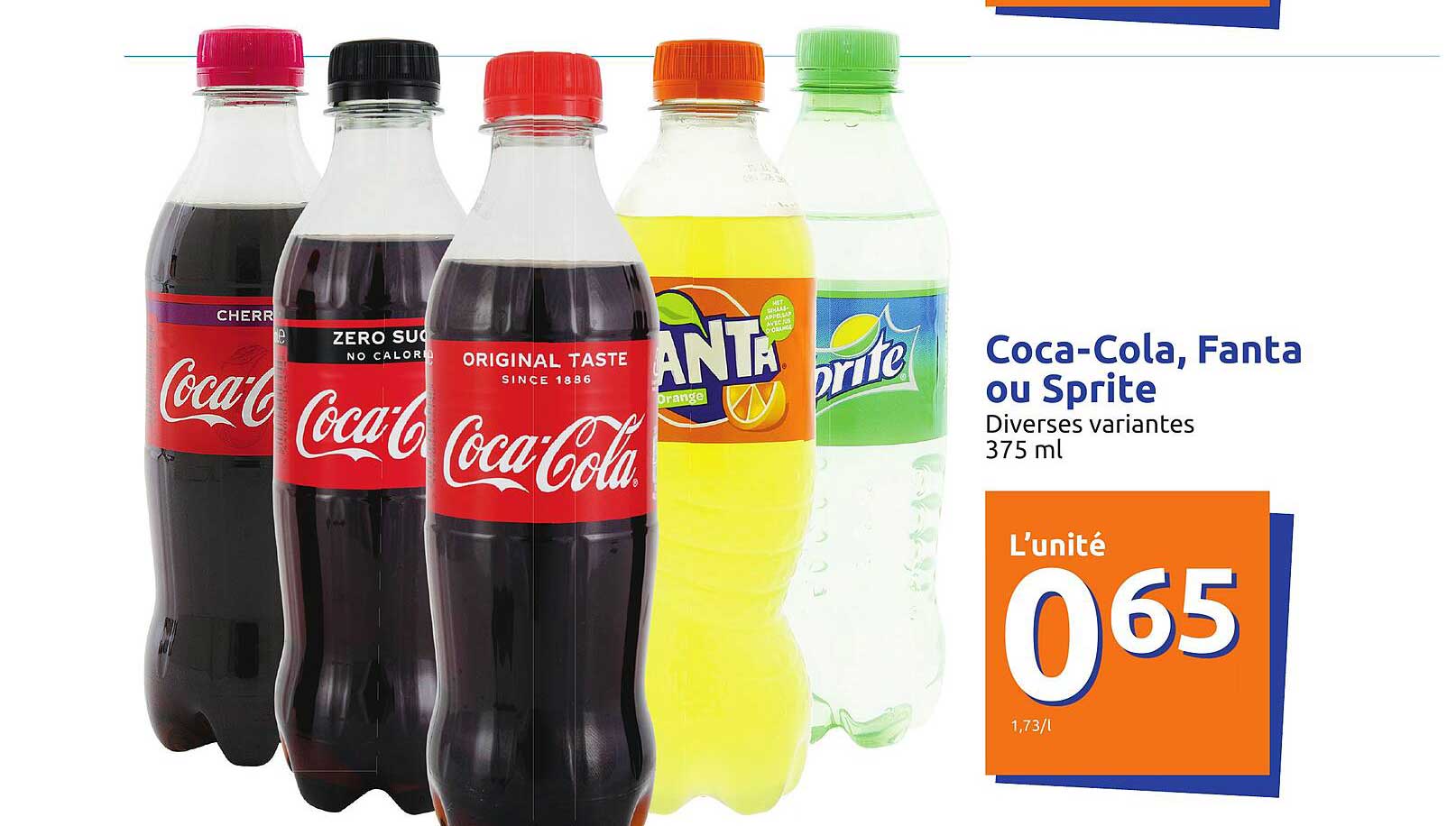 coca-cola, fanta ou sprite