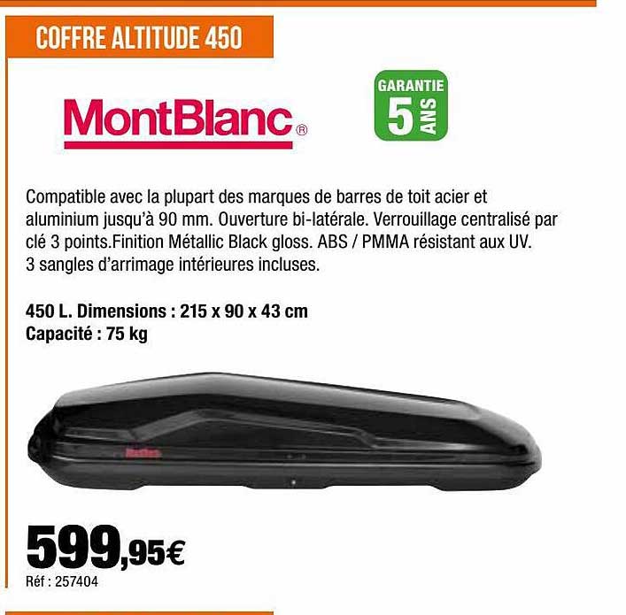 Coffre Altitude 450 Montblanc