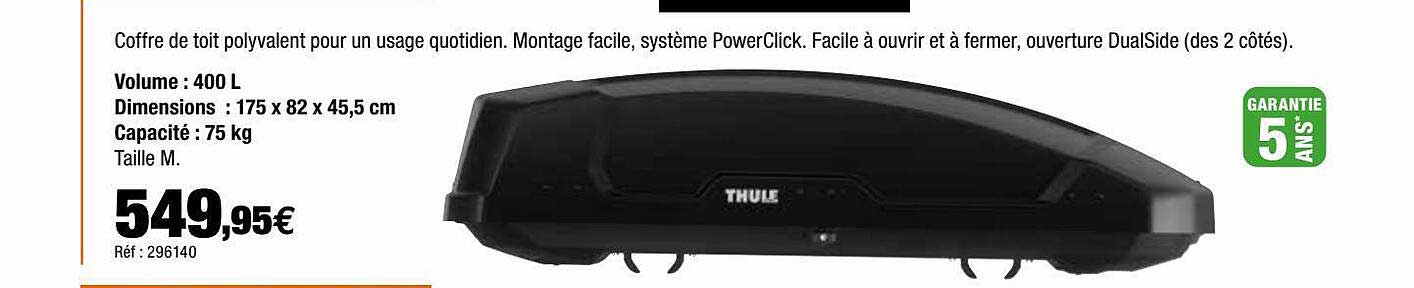 coffre de toit polyvalent pour un usage quotidien thule