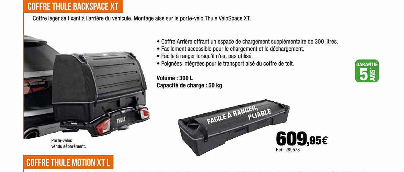 coffre thule backspace xt, coffre thule motion xt l