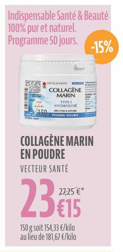 collagène marin en poudre vecteur santé