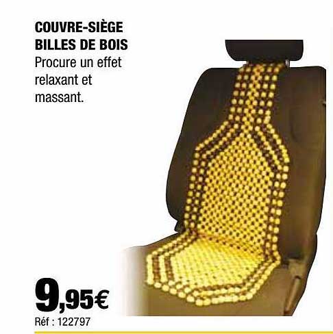 couvre-siège billes de bois