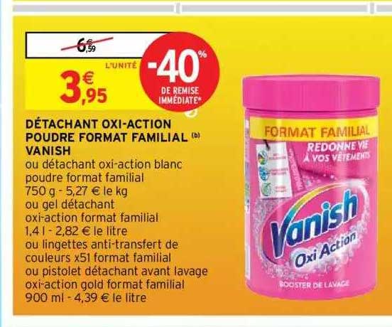 détachant oxi-action poudre format familial vanish