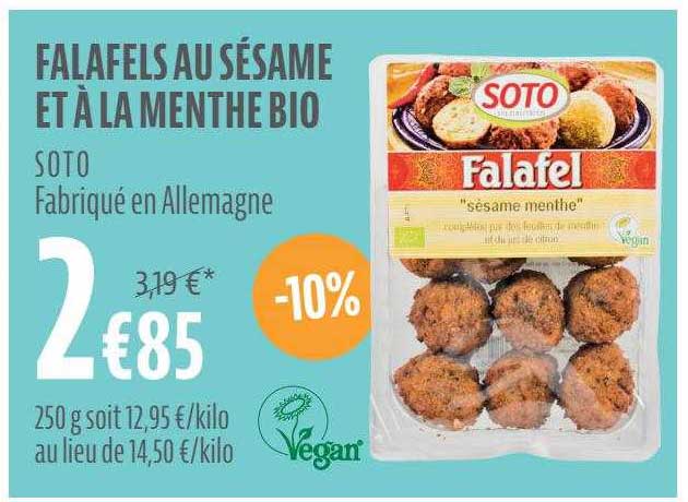 Falafels Au Sésame Et à La Menthe Bio Soto